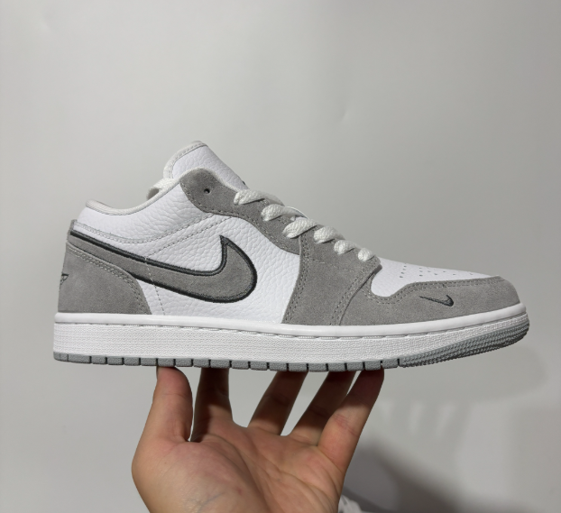 AJ1 low白灰 DT纯原版⚡️Air Jordan 1 乔1低帮舒适贴合复古篮球鞋男鞋 IX3969-10012