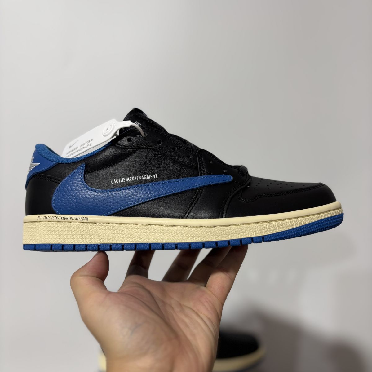 AJ1 TS倒钩蓝白黑 F版⚡️Travis Scott x Jordan Air Jordan 1 Low 乔1柔软舒适 防滑耐磨 低帮 复古篮球鞋 DM7866-14114 尺码：36-47.5 D22