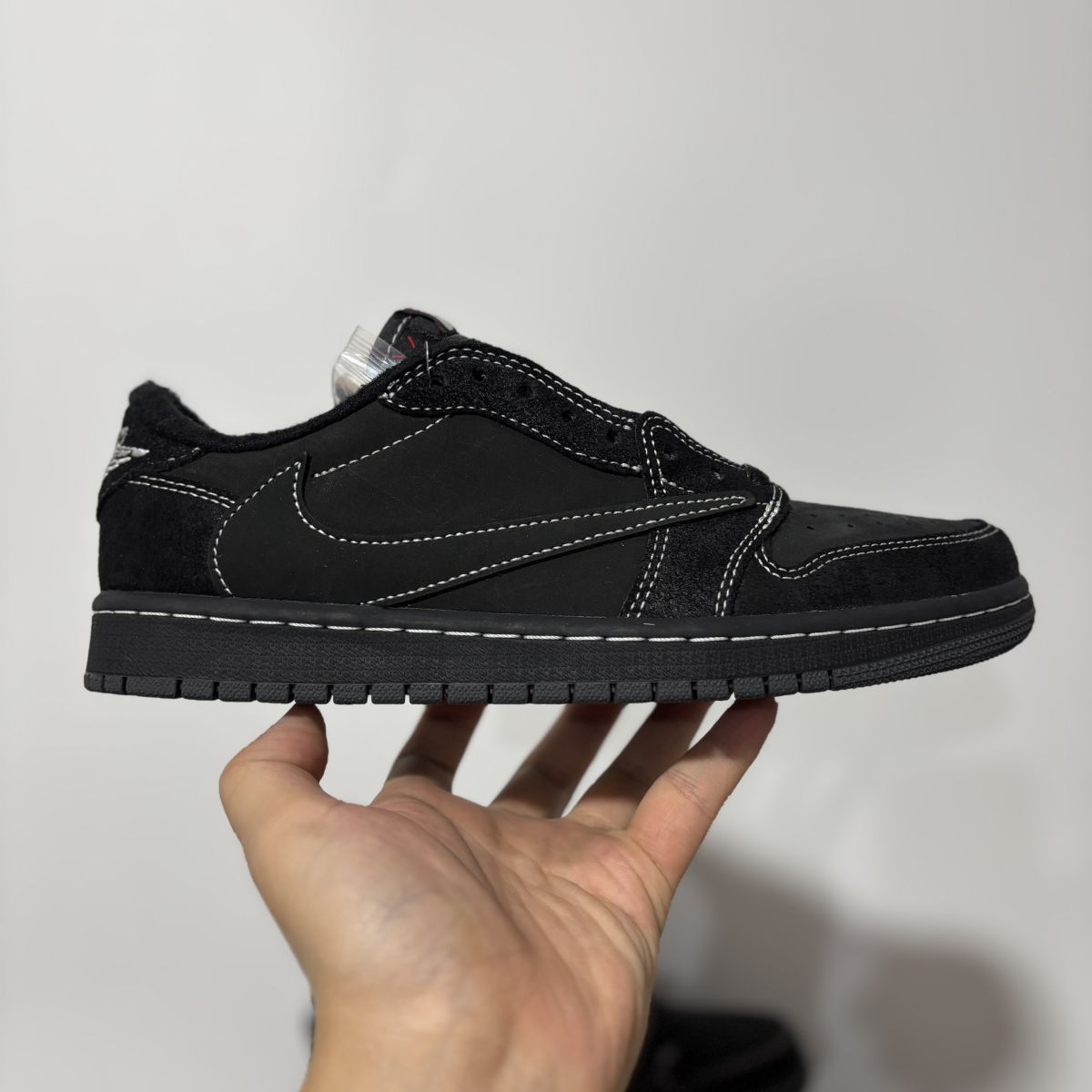 AJ1倒钩4.0黑武士 头层⚡️Travis Scott x Jordan Air Jordan 1 Low Retro OG SP 乔1 TS黑武士 减震耐磨 低帮 复古篮球鞋 男女同款 黑色 倒钩