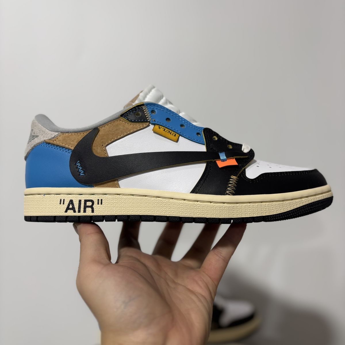 AJ1 UN低帮黑蓝 Y版⚡️Air Jordan 1 UN/LA 乔1低帮休闲板鞋篮球鞋 XZ6868-006