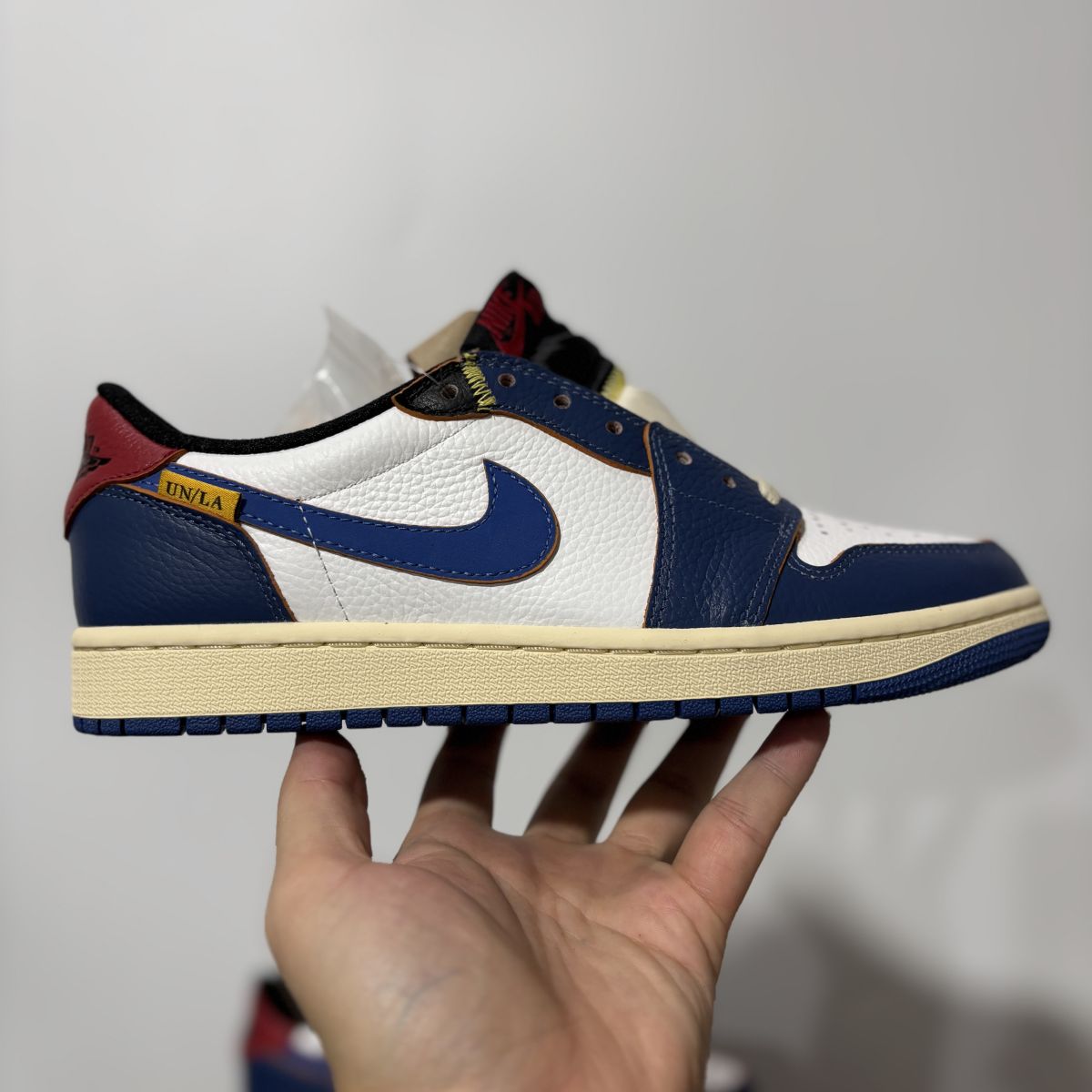 AJ1 low UN拼接低帮 Y版⚡️Travis Scott x Air Jordan 1 Low 乔1白兰红倒勾低帮运动鞋 HQ6998-146