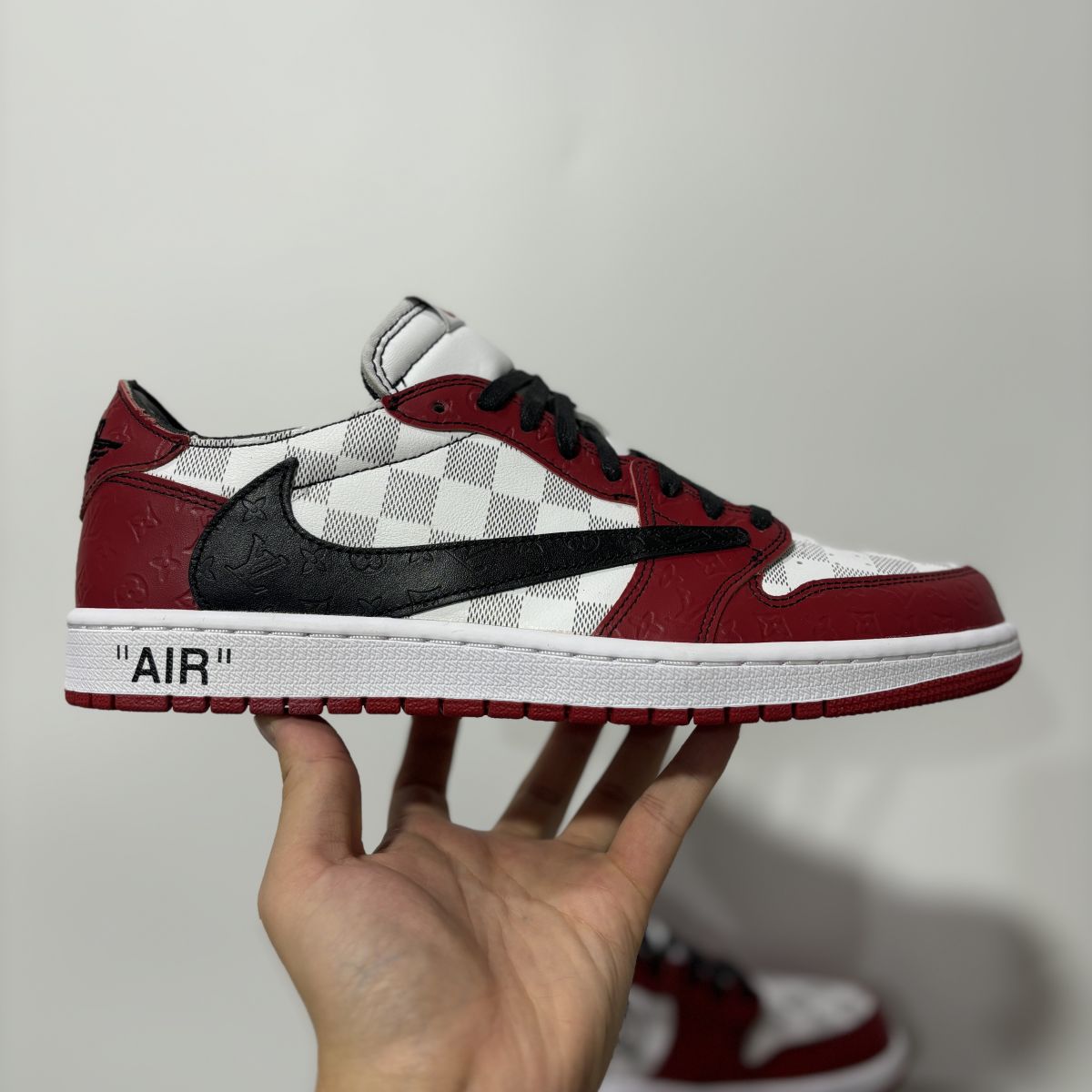 AJ1 LV白红联名 Y3纯原版⚡️Air Jordan 1 定制联名 Ts Lv 三方联名运动鞋 DZ2403-006
