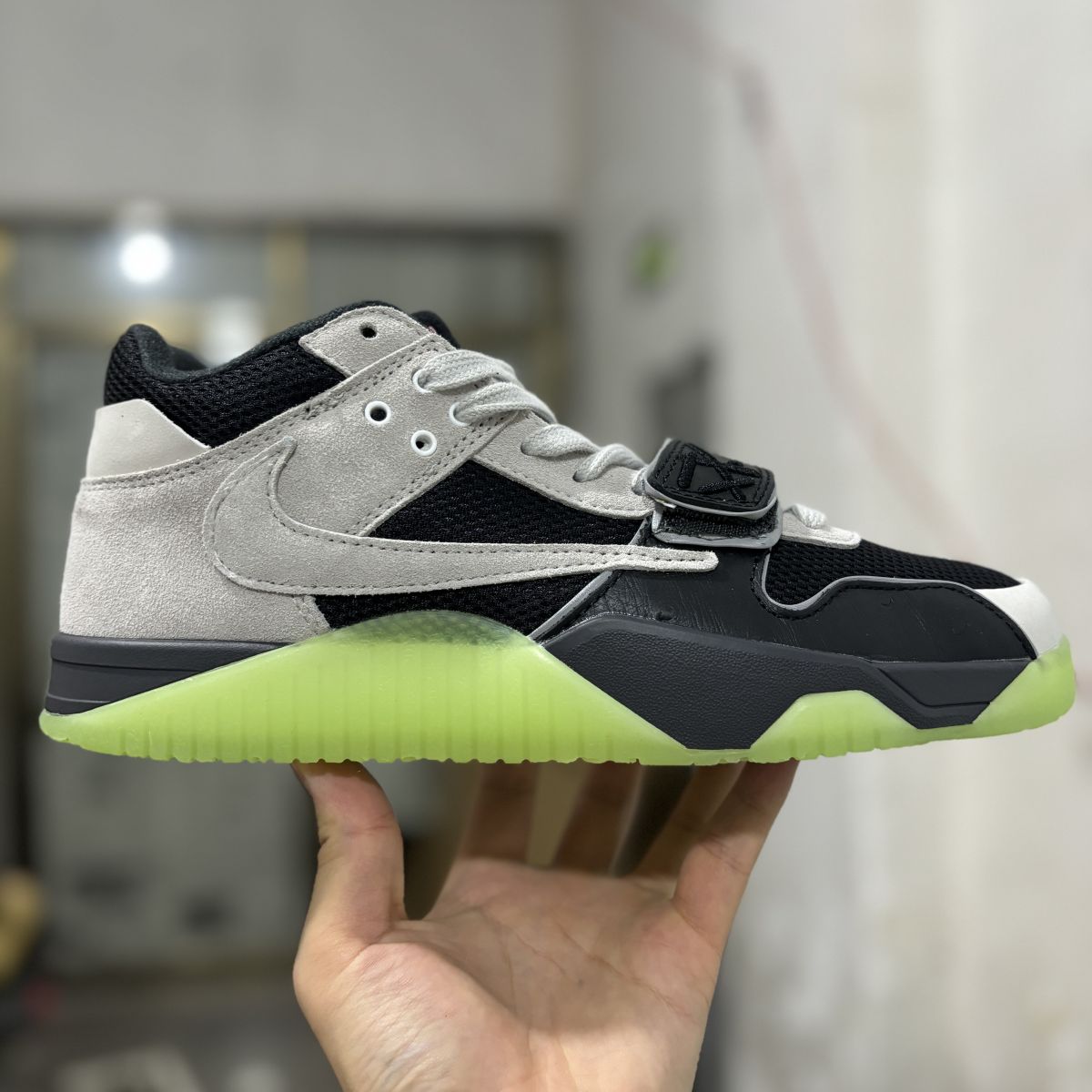 AJ TS倒钩黑绿夜光色 Travis Scott x Chase B x Jordan Jumpman Jack 乔丹倒钩舒适百搭 防滑耐磨 低帮 复古篮球鞋 IH7971-001