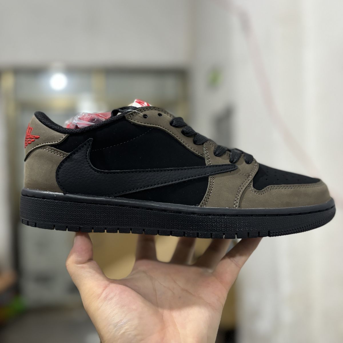 AJ1 low倒钩摩卡低帮 性价比⚡️Tracis Scott x Air Jordan 1 Low 乔1倒钩低帮TS联名板鞋 DM7866-202