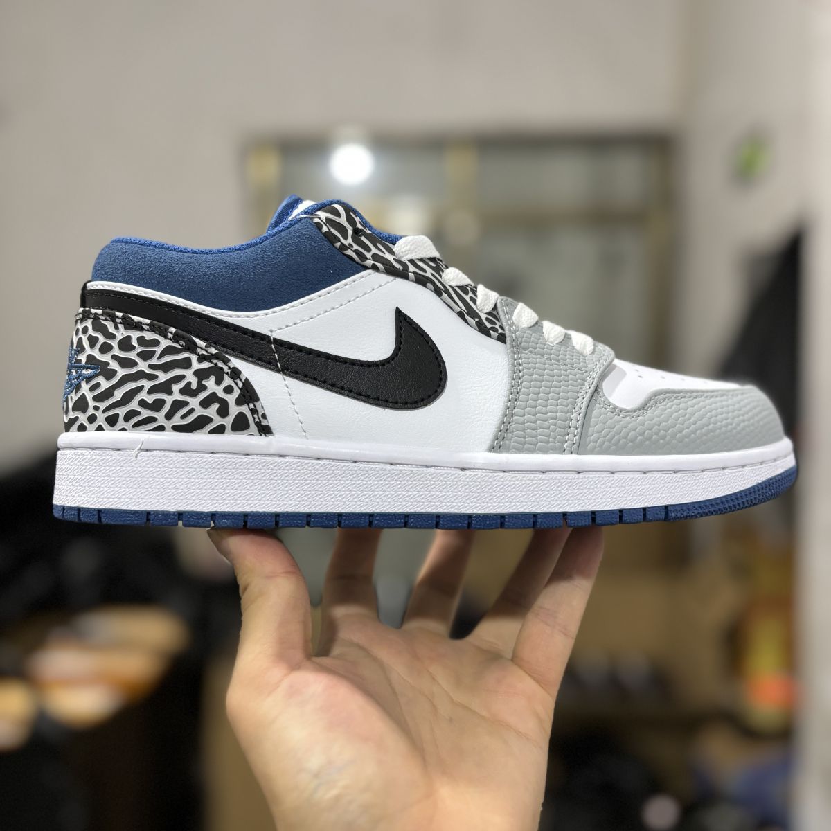 AJ1 low白灰蓝 Air Jordan 1 Low 乔1低帮休闲板鞋篮球鞋 DM1199-140