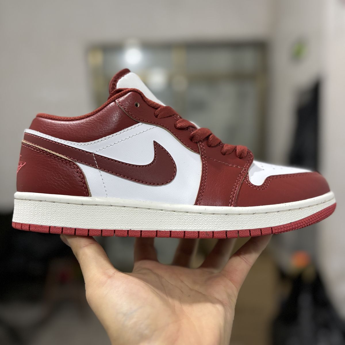 AJ1 low沙丘红 Y版纯原⚡️Air Jordan 1 Low 乔1白红低帮百搭舒适 防滑耐磨篮球鞋 FJ3459-160