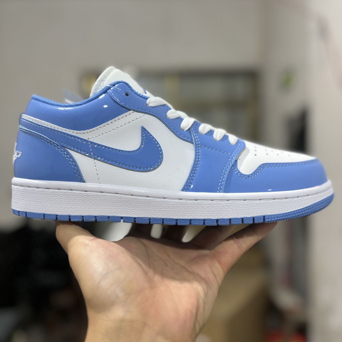 AJ1 low白蓝漆皮 Air Jordan 1 乔1舒适百搭 耐磨 低帮 复古篮球鞋 男女同款 FZ3929-114