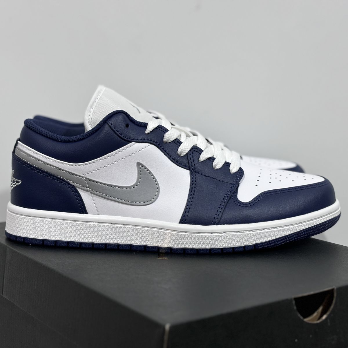 AJ1 low白灰蓝 DT纯原版⚡️Air Jordan 1 Low乔1 低帮复古运动休闲鞋男女同款 553558-141
