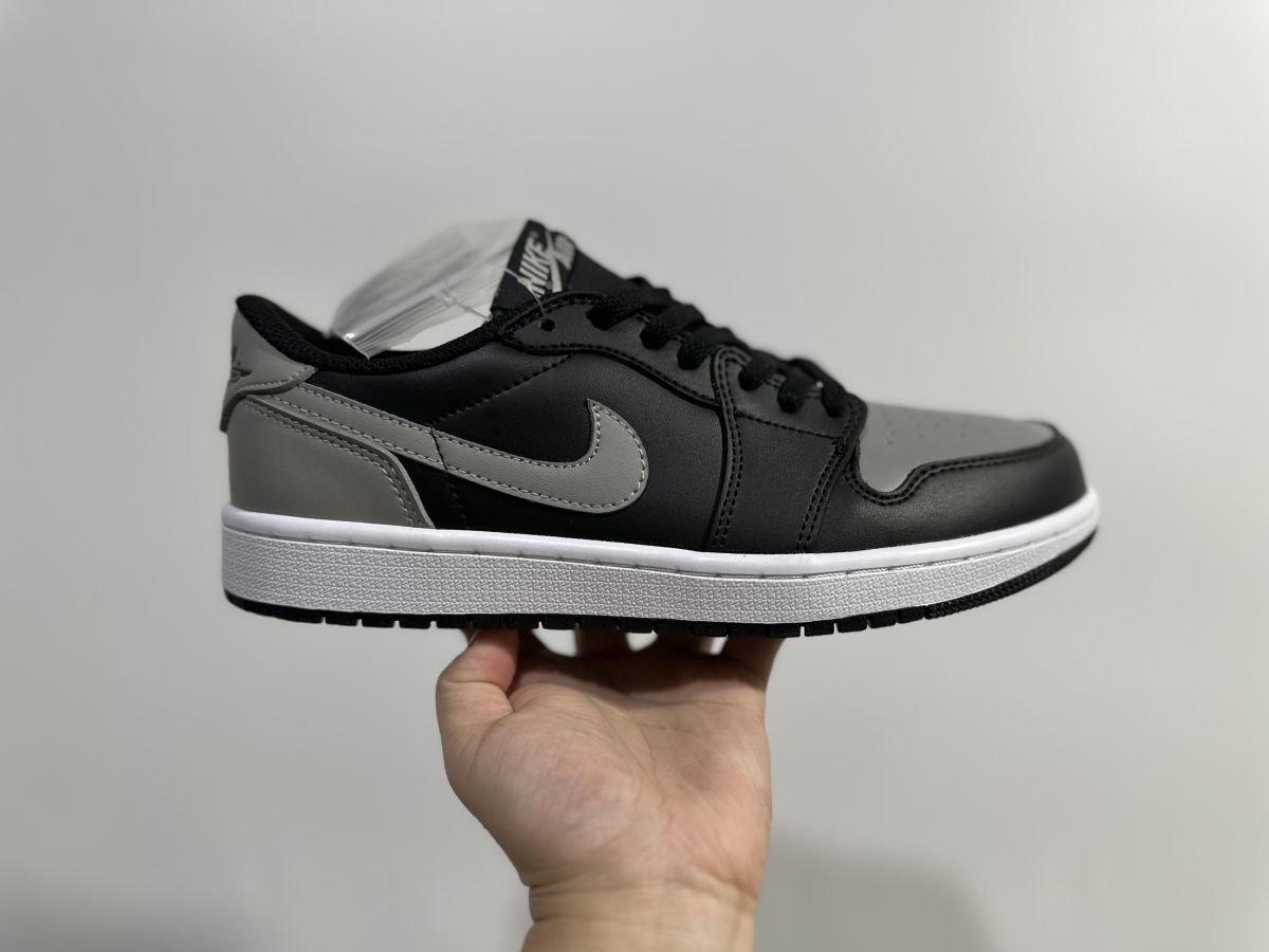 AJ1黑灰影子low Air Jordan 1 low 乔1耐克黑白灰复古运动篮球鞋 CZ0790-003
