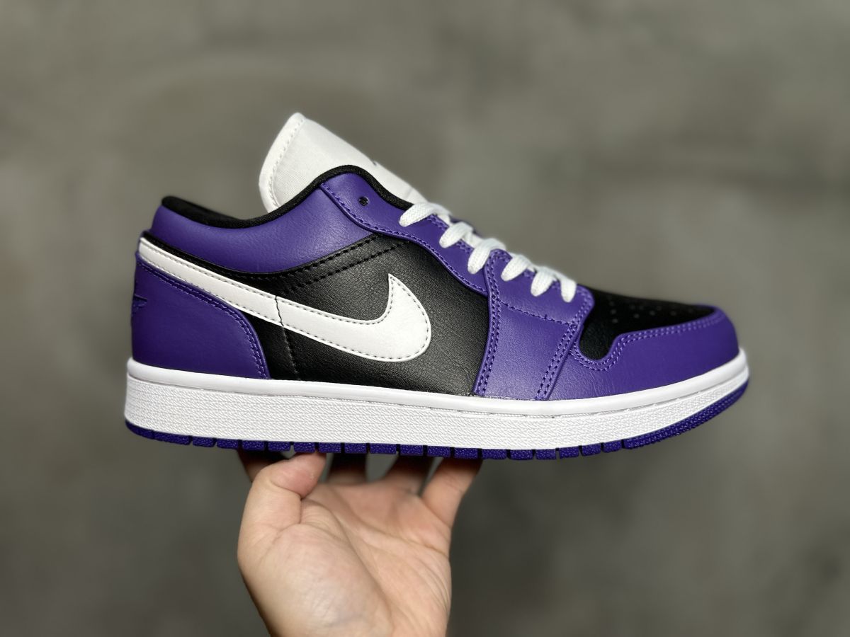 aj1 low黑紫 纯原版⚡️Air Jordan 1 Low 乔1低帮黑蓝 复古板鞋 553558-501