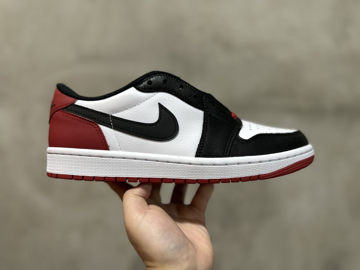 AJ1黑红脚趾低帮 特供LJR版⚡️ Air Jordan 1 Low乔 1 黑白红低帮板鞋 CZ0790-106