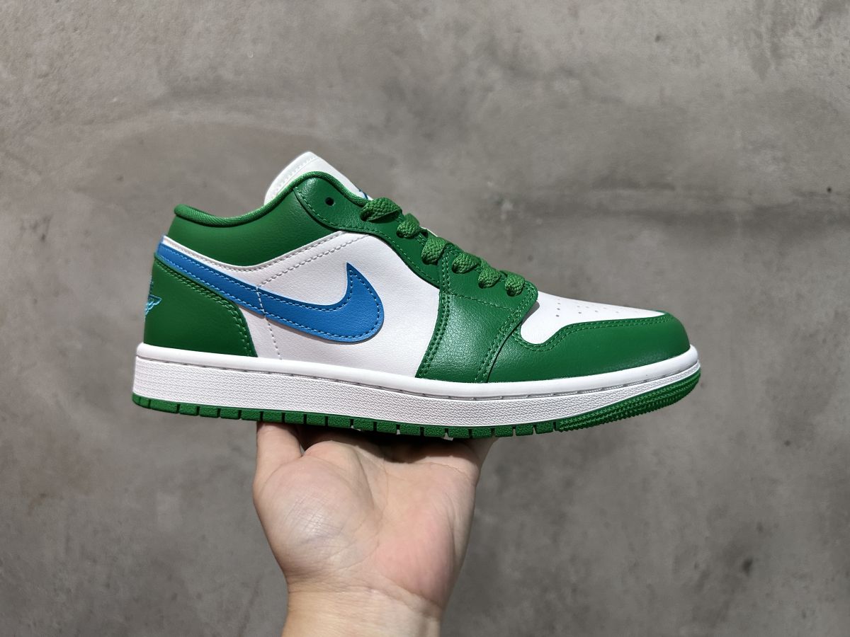 AJ1 low 幸运绿 Air Jordan 1 Low 纯原版️乔 1 白绿蓝 幸运绿 低帮复古篮球鞋 头层皮 DC0774-304
