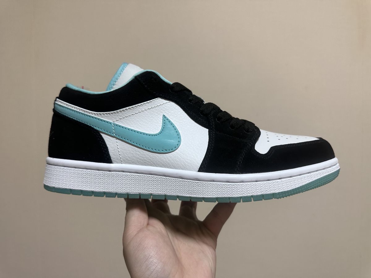 AJ1 Low 蒂芙尼 纯原版Air Jordan 1 Low 乔1黑白绿郭艾伦低帮板鞋 CQ9828-131