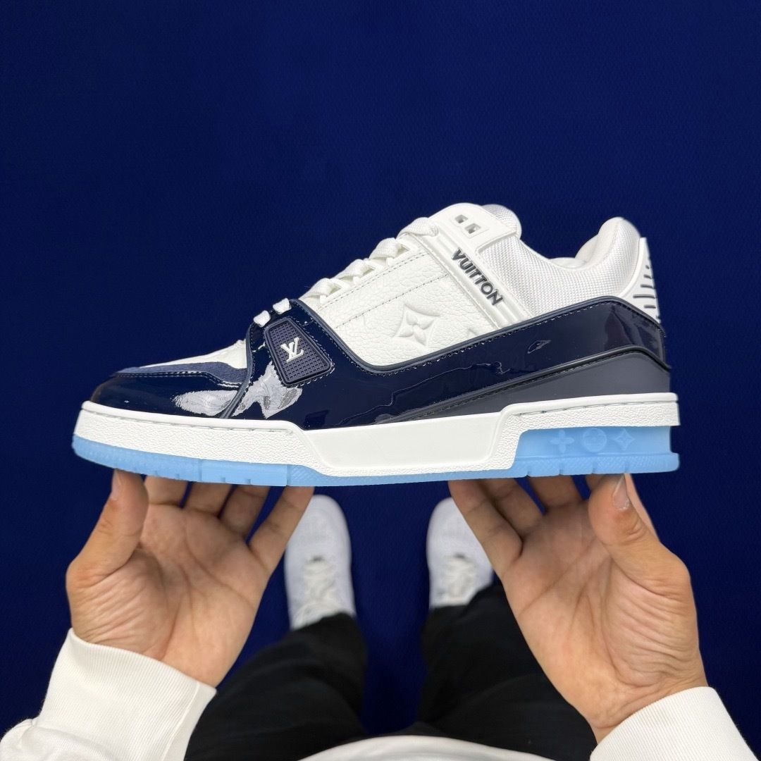 LV蓝漆皮 LOUIS VUITTON Trainer 官方最新配色！驴家LV Trainer 外包装全新升级‼️原版完美楦型 佛山大厂出产 品控胜过市面百分之95
