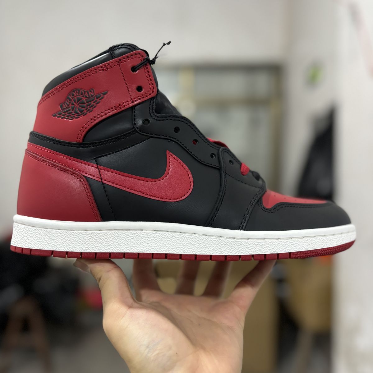 AJ1 85禁穿 纯原版⚡️Air Jordan 1 High '85“Bred”禁穿 2025年复刻 舒适百搭 耐磨透气 高帮 复古篮球鞋 男款 黑红 国内版 HV6674-067