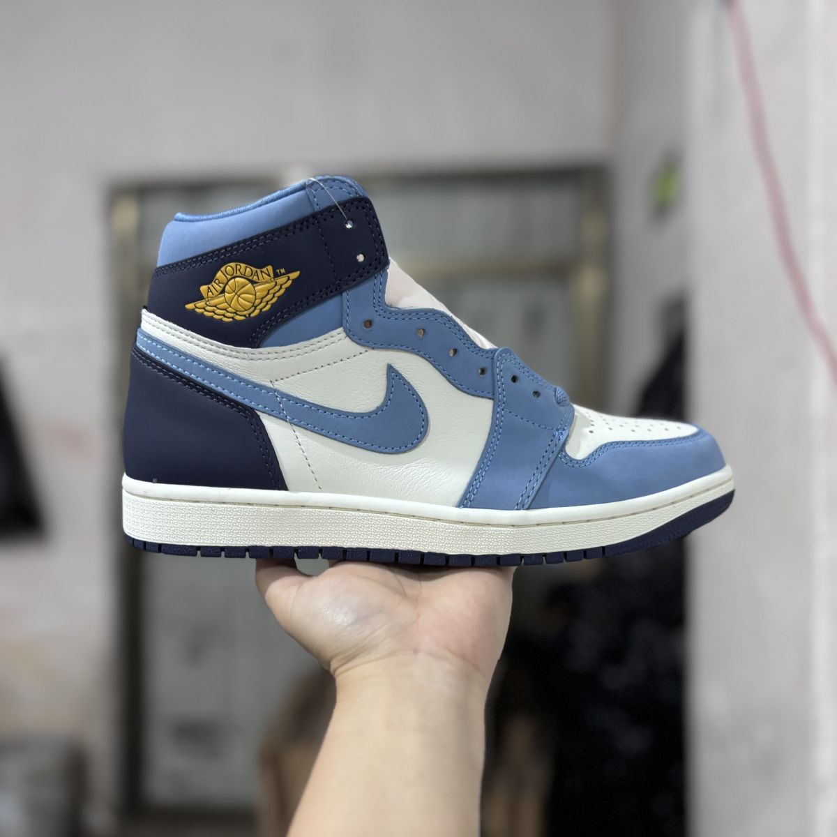 AJ1蓝白拼色 Y版⚡️WMNS Air Jordan 1 High OG 乔1蓝白渐变耐磨透气高帮复古篮球鞋 FD2596-400