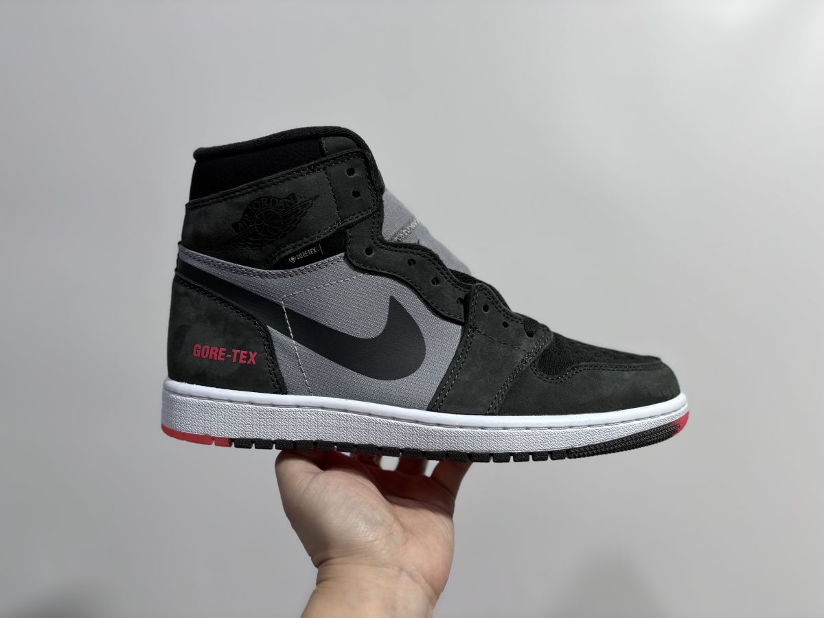 AJ1灰橘 Air Jordan 1 Element “Bred” 乔1防水系列红外线 Gore-Tex字黑灰橘色板鞋 DB2889-002