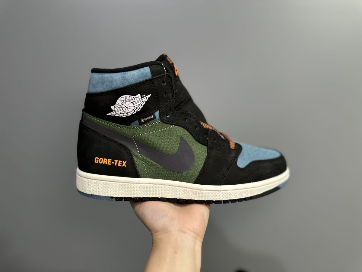 AJ1黑绿蓝高帮 Air Jordan 1 Element GORE-TEX 乔1皮面支撑抓地 男子运动鞋 DB2889-003