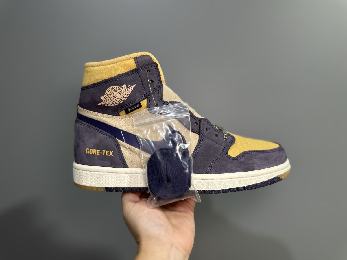 AJ1 TEX蓝黄高帮Air Jordan 1 Element GORE-TEX 乔1皮面支撑抓地运动鞋 DB2889-501