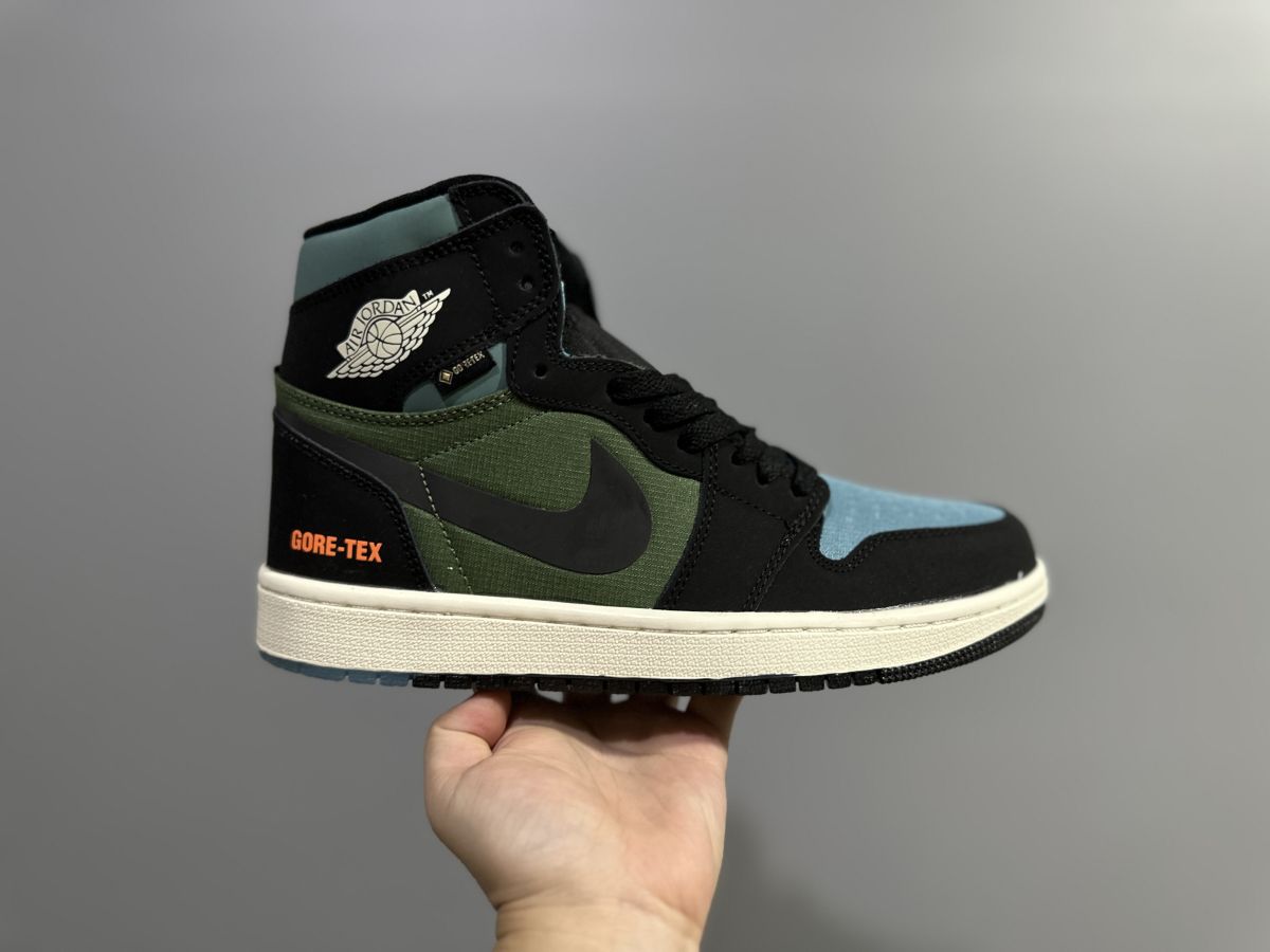 AJ1黑绿蓝高帮 Air Jordan 1 Element GORE-TEX 乔1皮面支撑抓地 男子运动鞋 DB2889-003