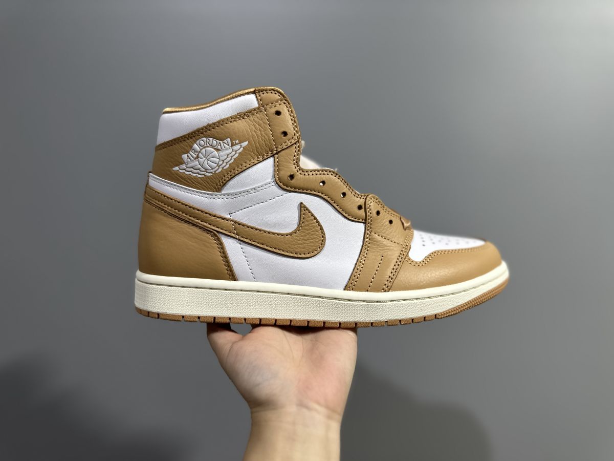 aj1白棕高帮 Air Jordan 1 乔1白棕色 高帮 复古篮球鞋 FN6622-201
