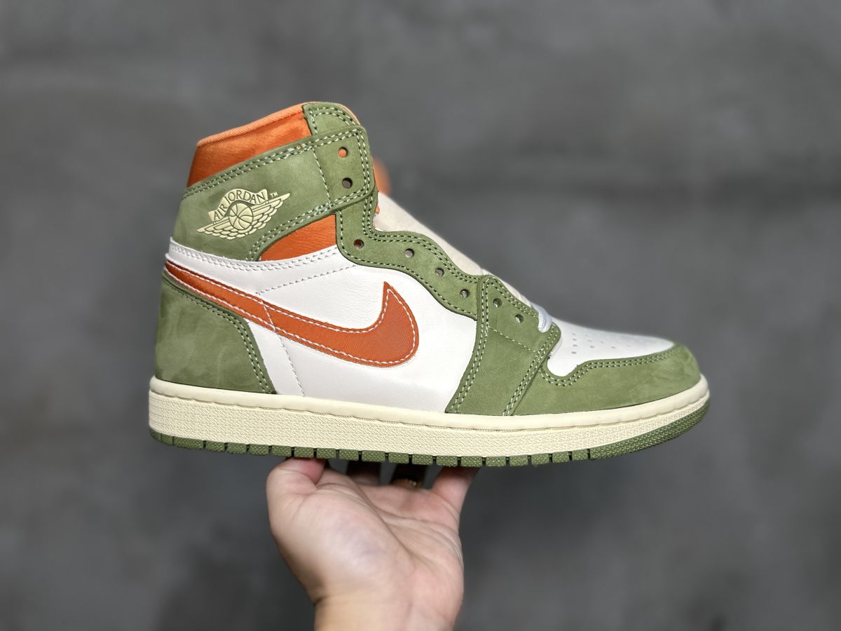 AJ1白绿橙 Air Jordan 1 High 乔 1 高帮减震防滑耐磨 高帮 复古篮球鞋 FB9934-300