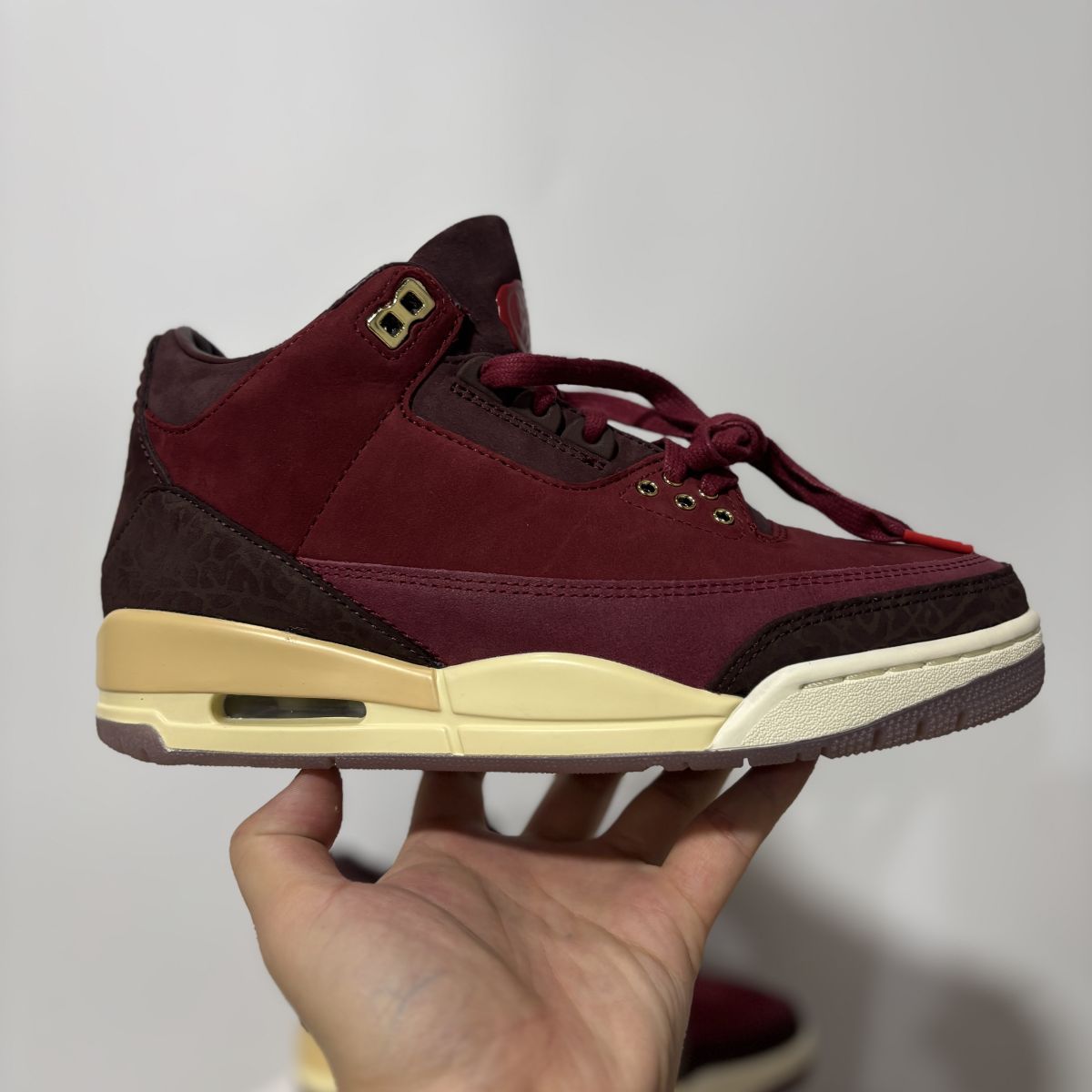 AJ3酒红 XP纯原⚡️Air Jordan 3 OG Premium Bin 23 乔3舒适柔软 复古篮球鞋带撑 IO7744-600