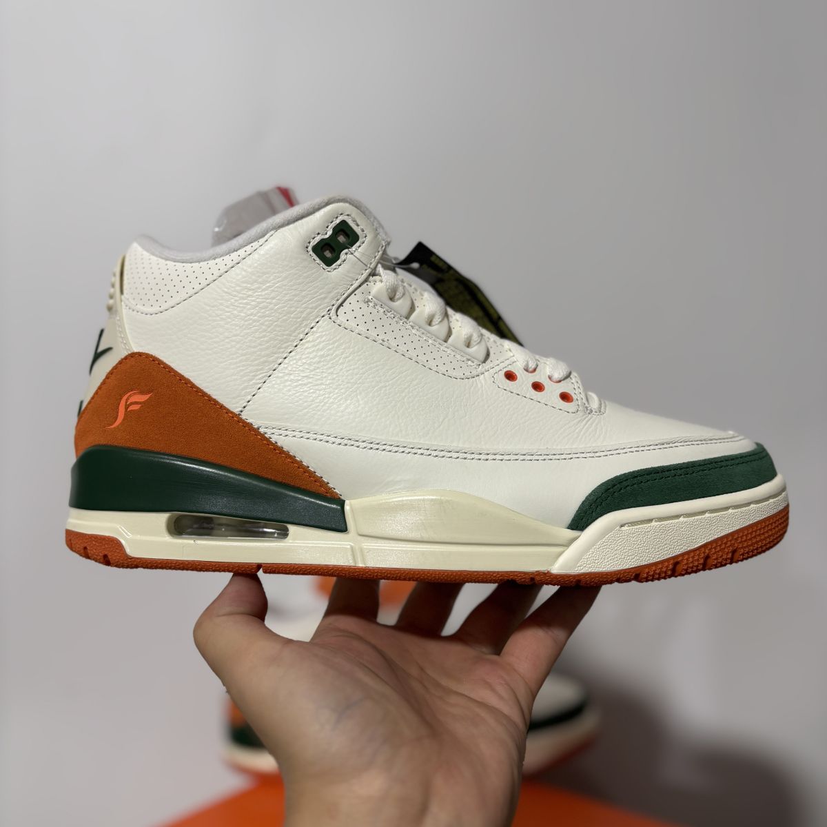 AJ3白橙迈阿密联名 GX纯原版⚡️Solefly x Jordan Air Jordan 3 舒适耐用 防滑耐磨篮球鞋 IF4491-100
