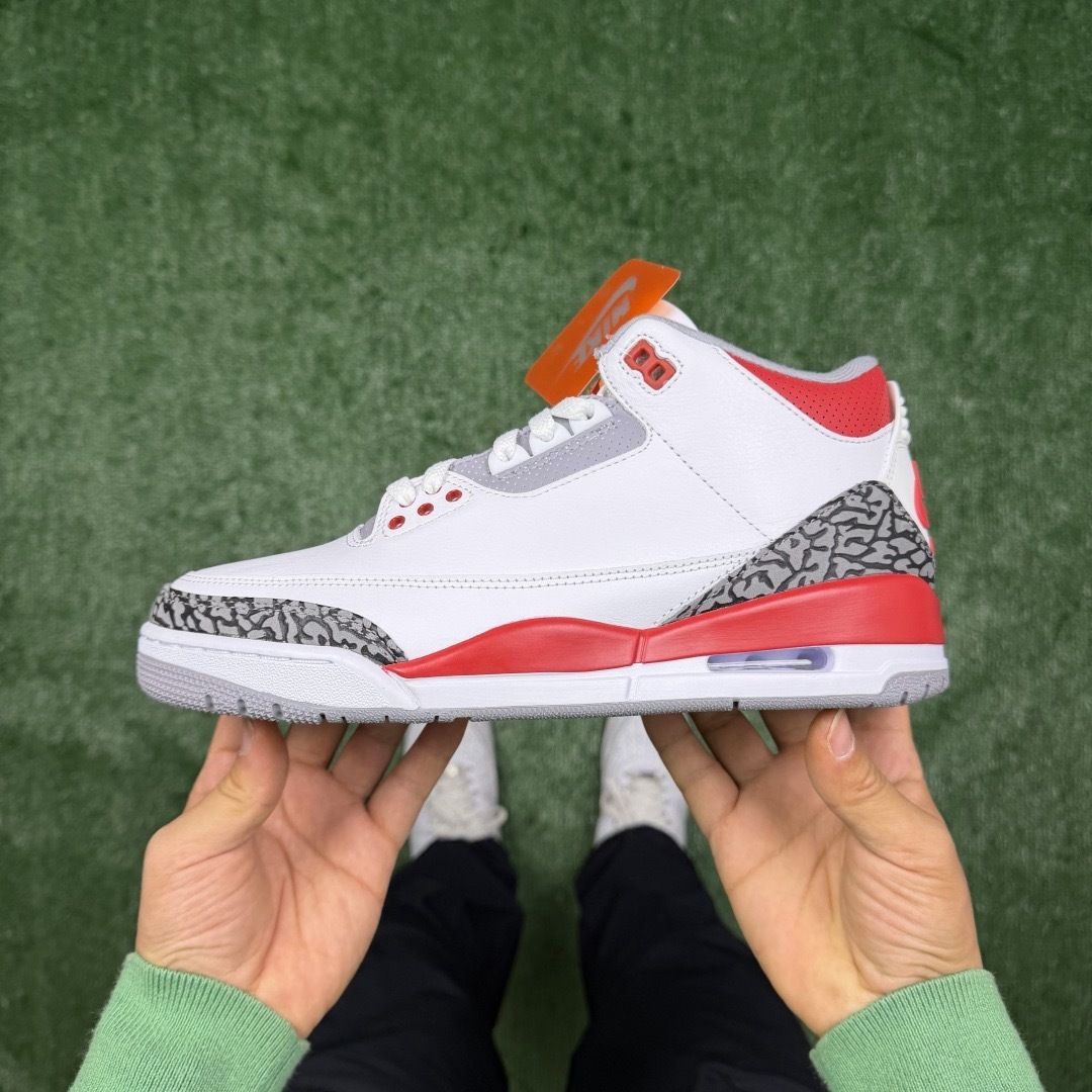 AJ3火焰红 LW版⚡️Air Jordan 3 天花板品质 乔3篮球鞋 DN3707-160