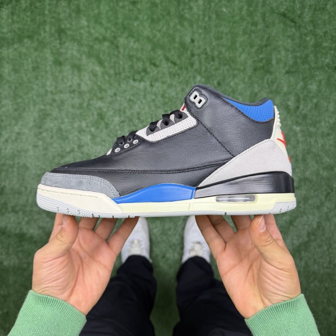 AJ3黑蓝 LW版⚡️Air Jordan 3 天花板品质 乔3篮球鞋 IB8967-004