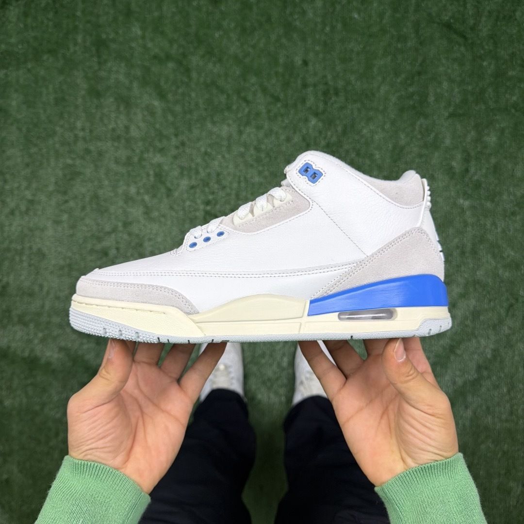 AJ3新白蓝 LW版⚡️Air Jordan 3 天花板品质 乔3篮球鞋 CT8532-101