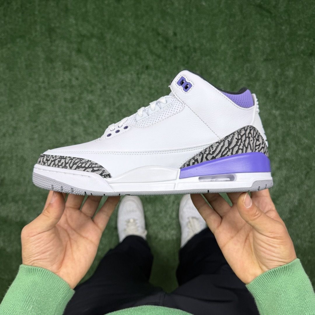 AJ3白紫 LW版⚡️Air Jordan 3 天花板品质 乔3篮球鞋 CT8532-105