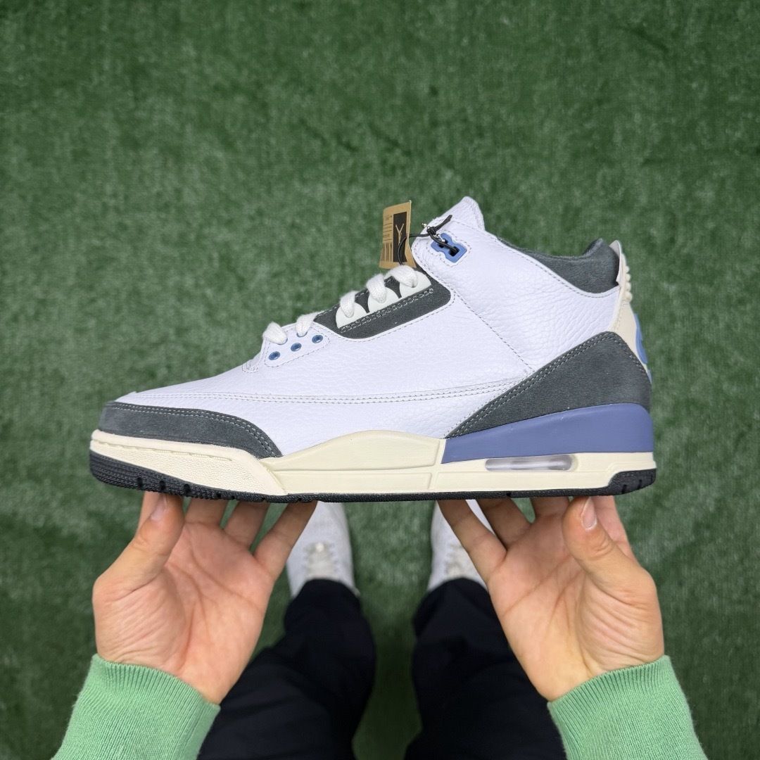 AJ3 AMM联名白蓝 LW版⚡️Air Jordan 3 天花板品质 乔3篮球鞋 HV8571-100
