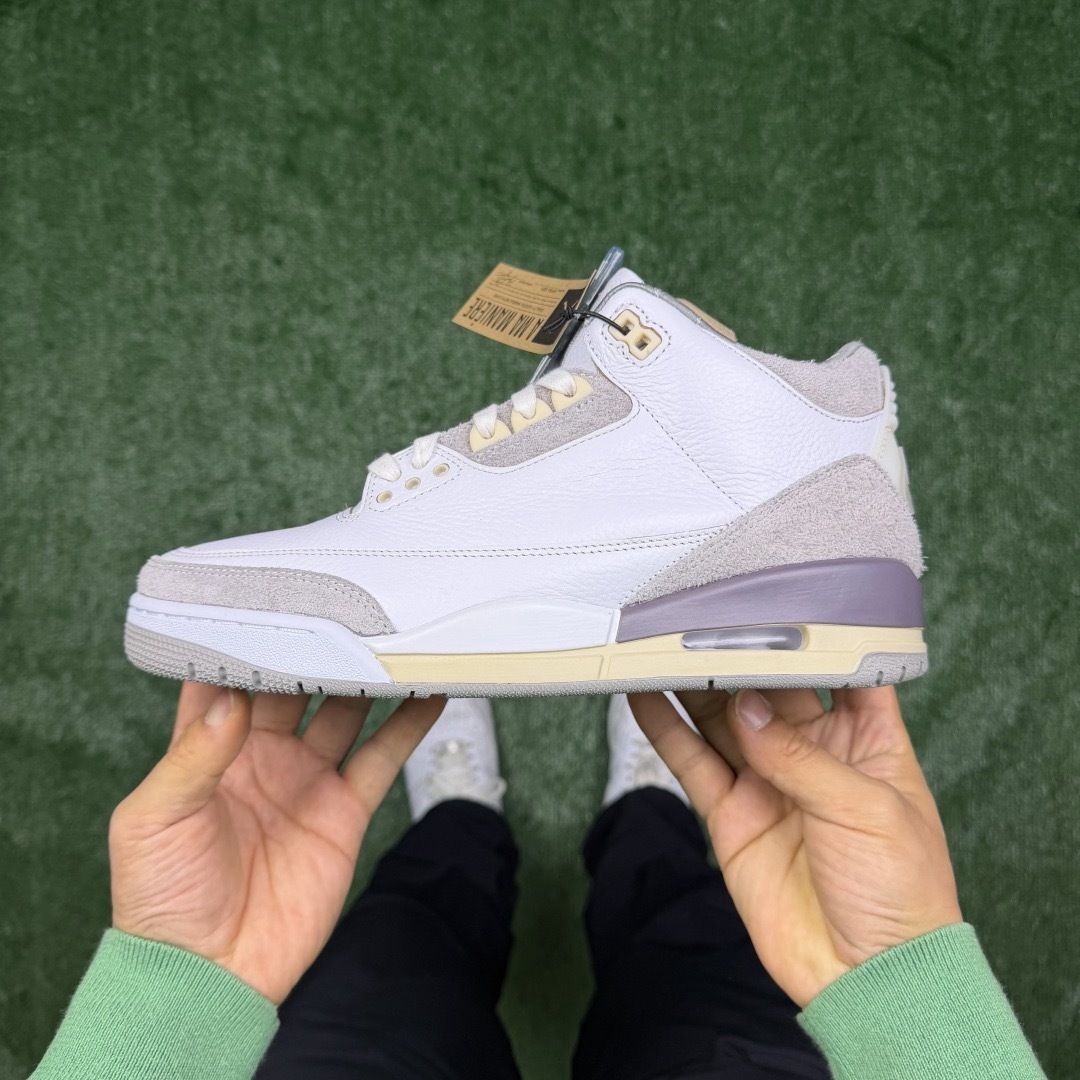 AJ3 AMM联名白灰 LW版⚡️Air Jordan 3 天花板品质 乔3篮球鞋 DH3334-110