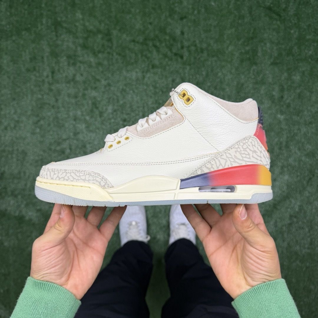 AJ3 联名白彩虹🌈 LW版⚡️Air Jordan 3 天花板品质 乔3篮球鞋 FN0344-901