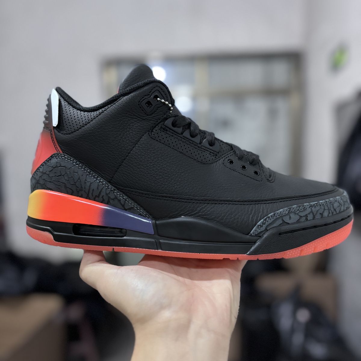 AJ3黑彩虹笑脸联名 DG2.0纯原⚡️J Balvin x Air Jordan 3乔3 黑彩虹🌈渐变运动鞋FN0344-001
