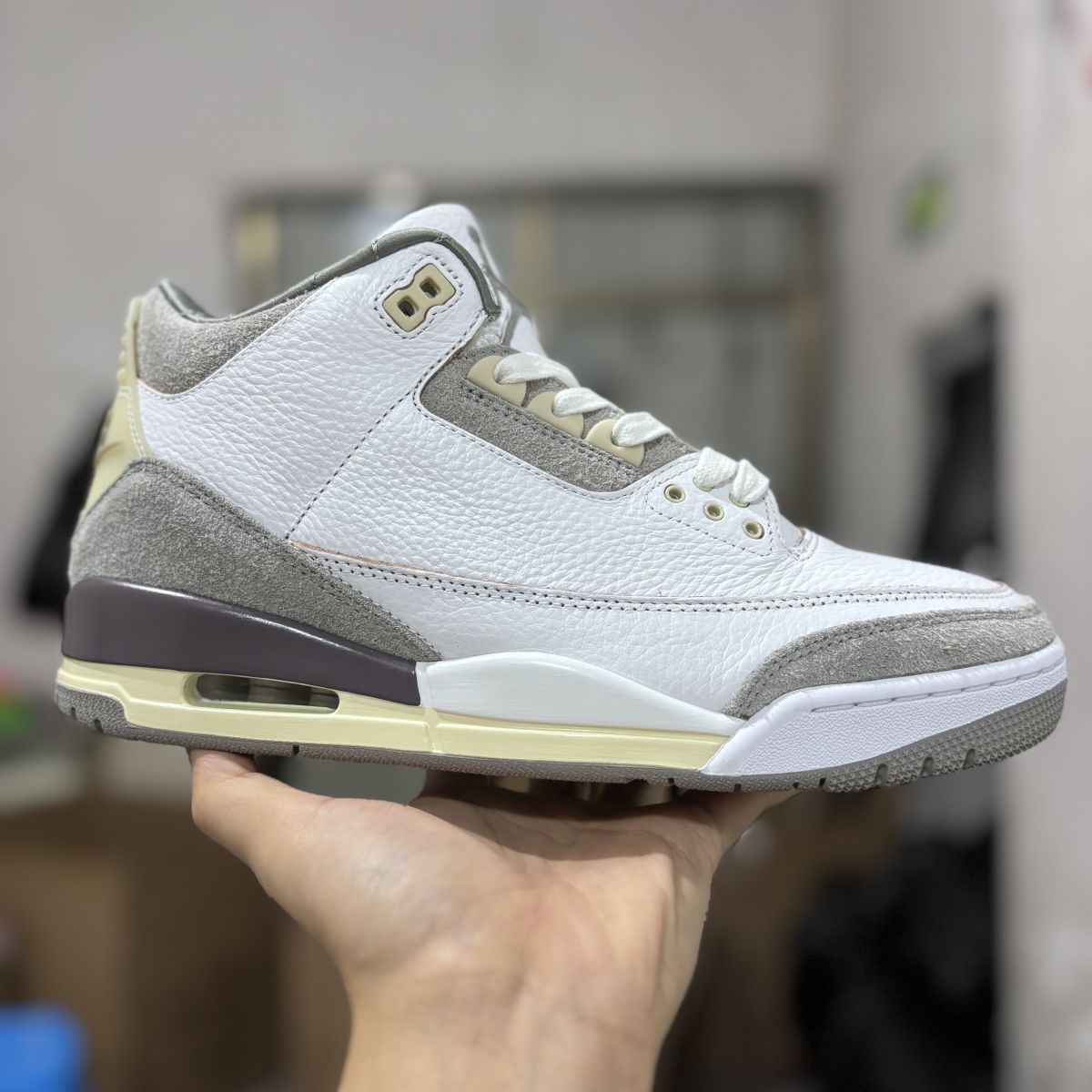 AJ3 AMM联名米白 DG2.0纯原⚡️A Ma Manière x Air Jordan 3 乔3 AMM联名篮球鞋 DH3434-110