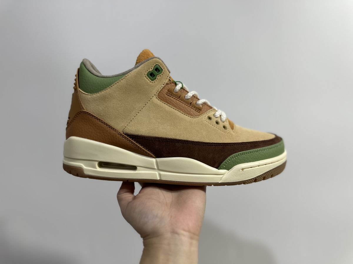 AJ3巫毒娃娃 Air Jordan 3 乔3棕绿鸳鸯复古篮球鞋 CT8532-160