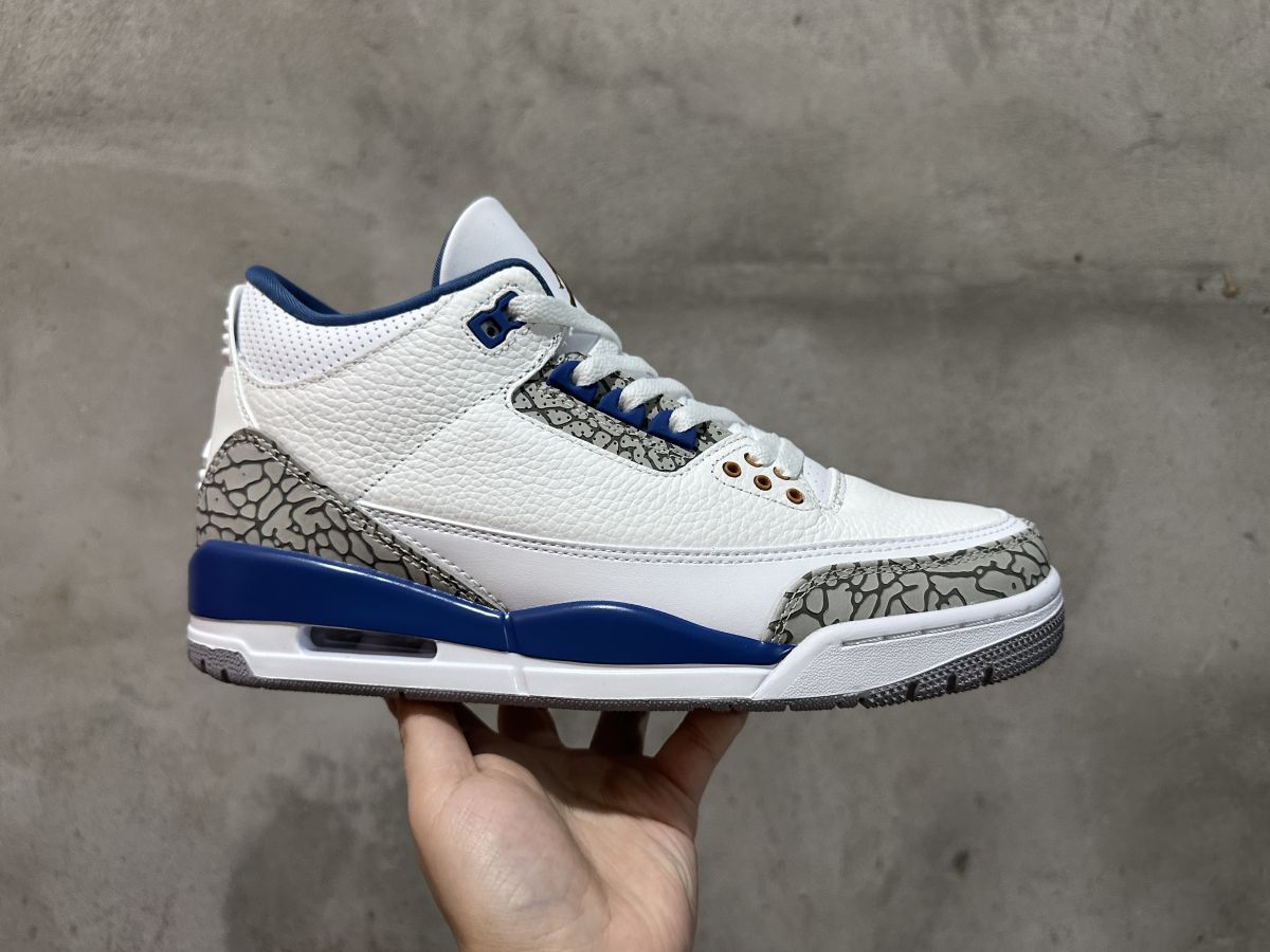 AJ3白蓝奇才 高性价比️Air Jordan 3 Retro "Wizards" 乔 3 白蓝奇才篮球鞋 CT8532-148