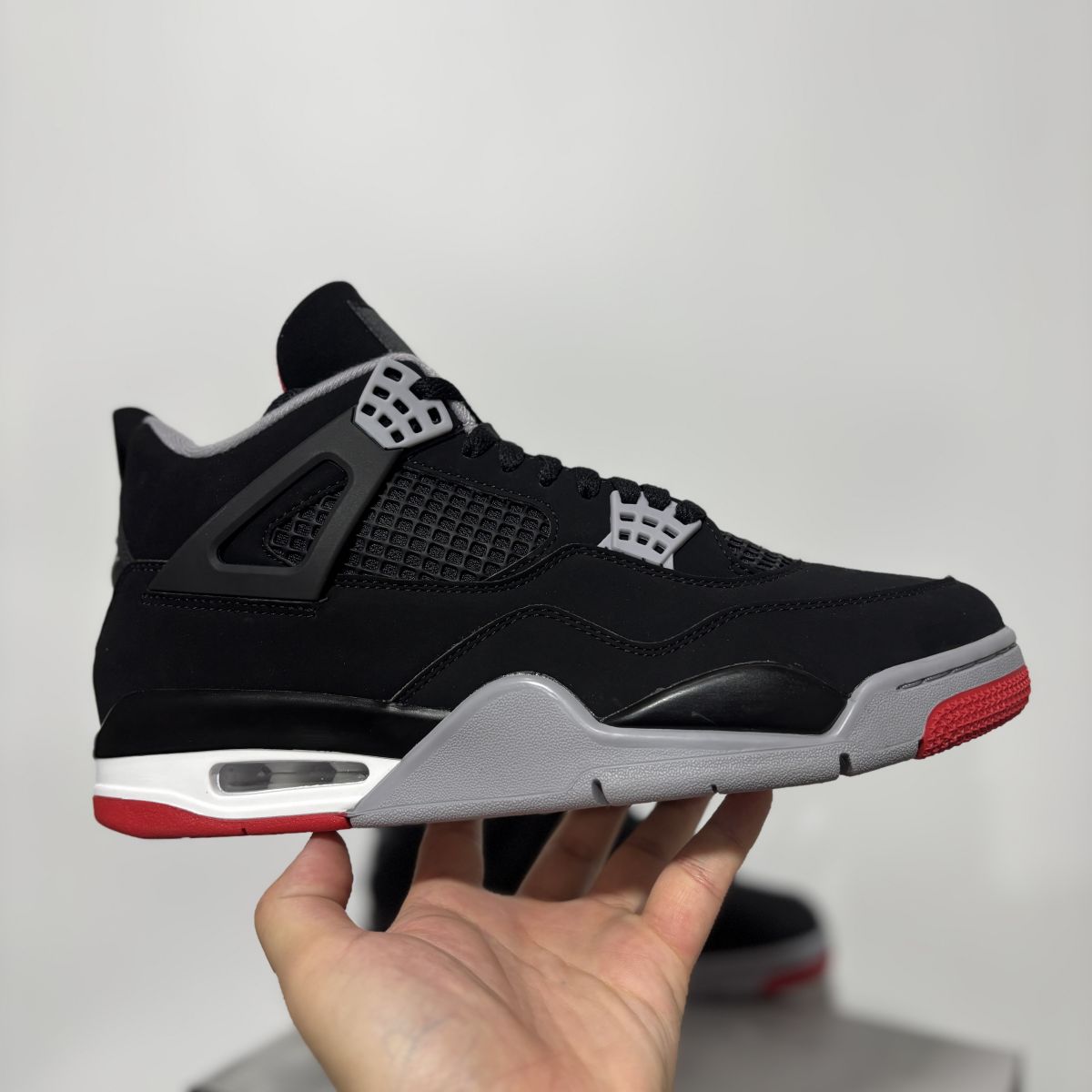 AJ4黑红复刻2026 Y3⚡️Air Jordan 4 Bred 乔4舒适贴合 复古篮球鞋 IX8180-001