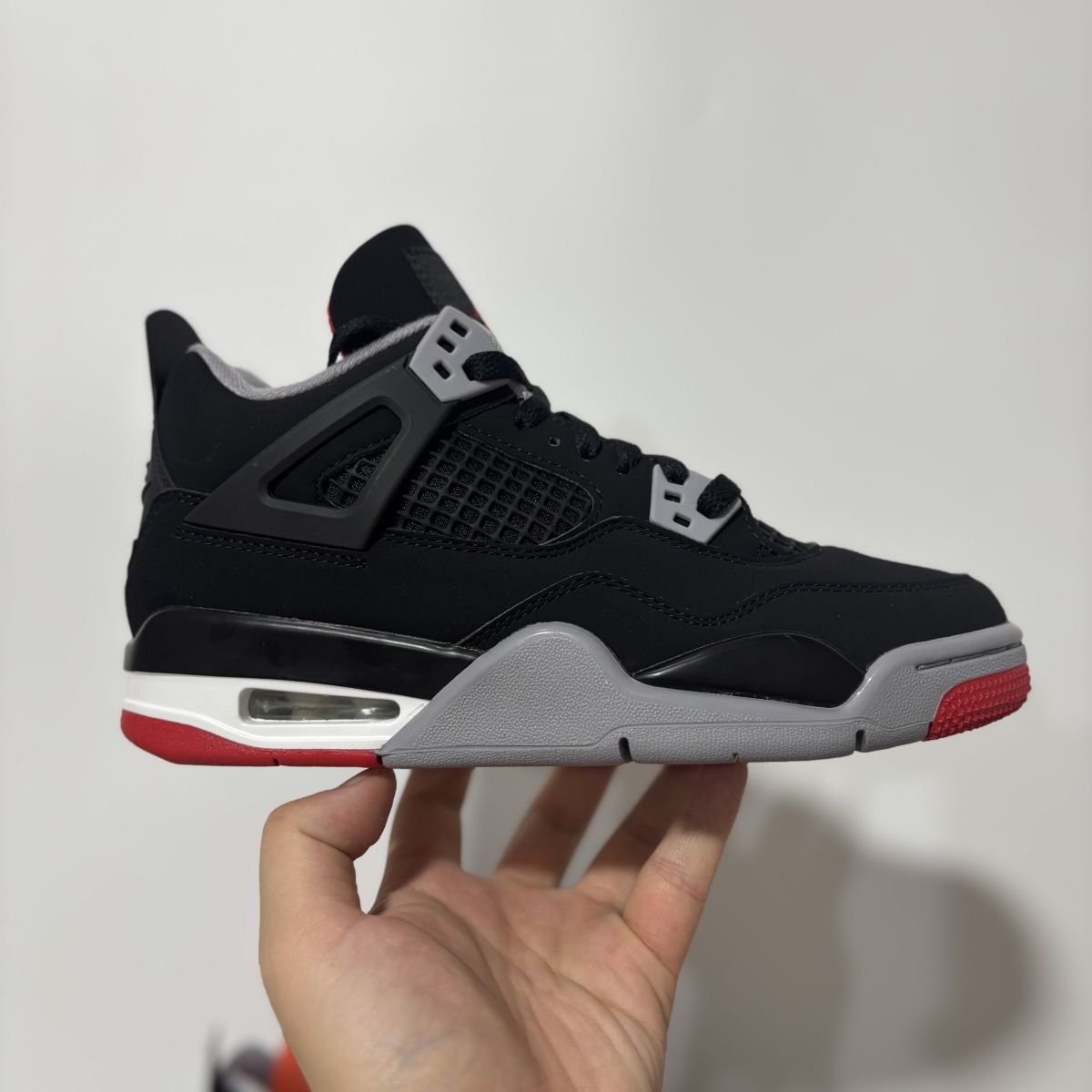 AJ4黑红复刻2026 Y3⚡️Air Jordan 4 Bred 乔4舒适贴合 复古篮球鞋 IX4857-001女鞋实拍