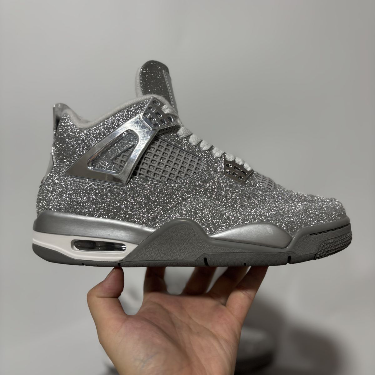 AJ4满天星 PLUS版⚡️Air Jordan 4 乔4白银闪闪 满天星篮球鞋 FQ8138-092