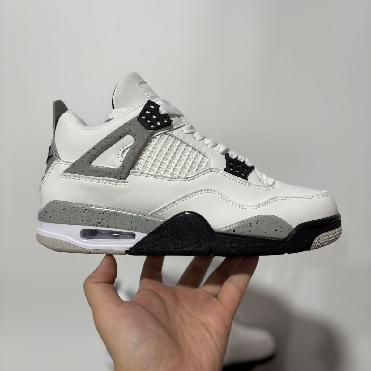AJ4白水泥 性价比⚡️Air Jordan 4 retro white cement 乔4潮流 中帮 复古篮球鞋 男款 白灰 2016年版 840606-192