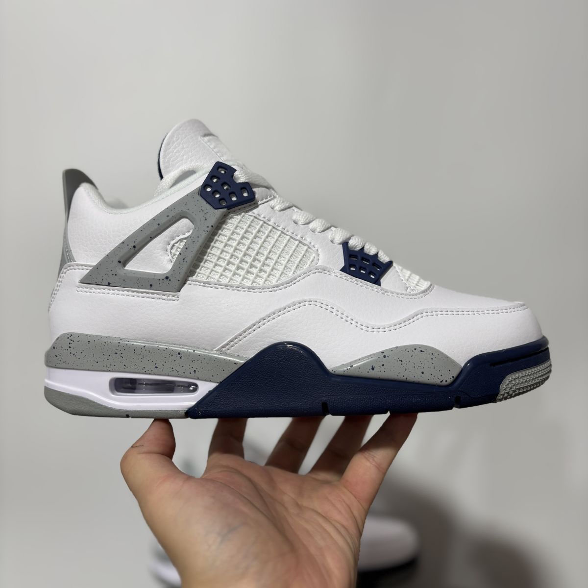 AJ4午夜蓝 性价比⚡️Air Jordan 4 Retro "Midnight Navy" 乔4皮革 潮流 中帮 复古篮球鞋 男女同款 DH6927-140
