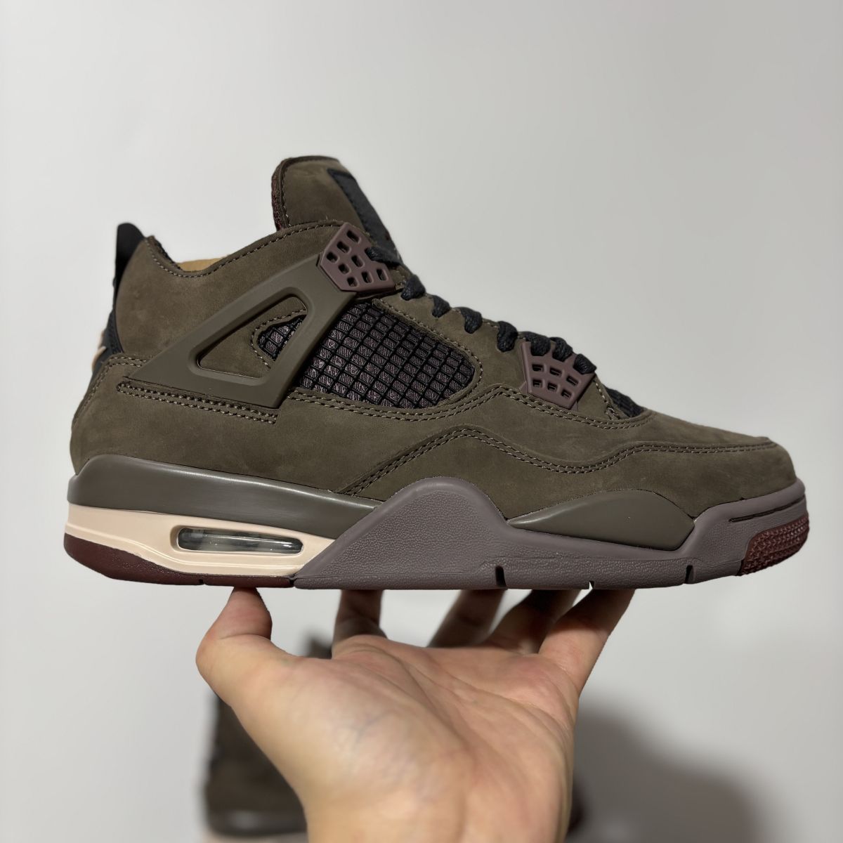 AJ4 AMM棕色联名 GX纯原版⚡️A Ma Maniére x Jordan Air Jordan 4 Retro SP "Dark Mocha" 舒适百搭 防滑耐磨 中帮 复古篮球鞋 IF310
