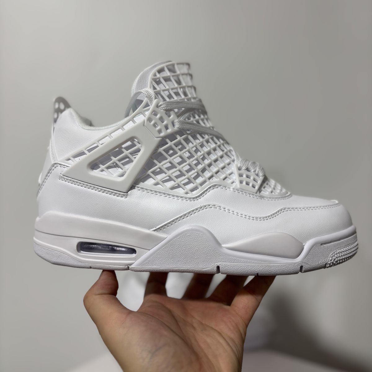AJ4全白网格 P版⚡️Air Jordan 4 “Net” 乔4篮球鞋耐磨 中帮 FN7251-107