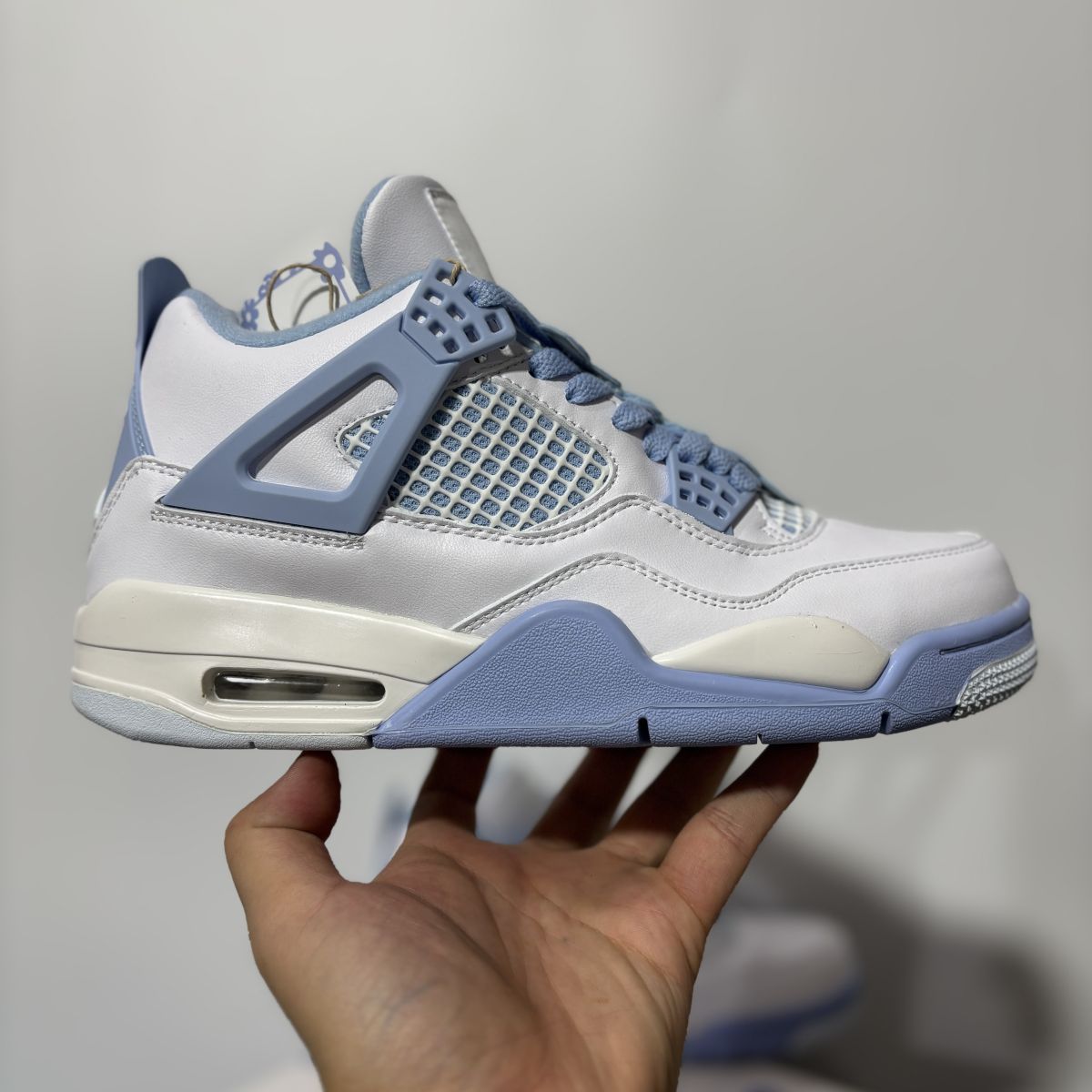 AJ4奶油蓝白 性价比⚡️Air Jordan 4 “ALUMINUM”乔4舒适百搭 防滑耐磨 低帮 复古篮球鞋 HV0823-100